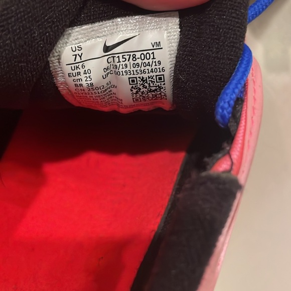 Nike Air Max 97 GS 'Black Multi' Black/Flash Crimson/Racer Blue - Picture 6 of 8